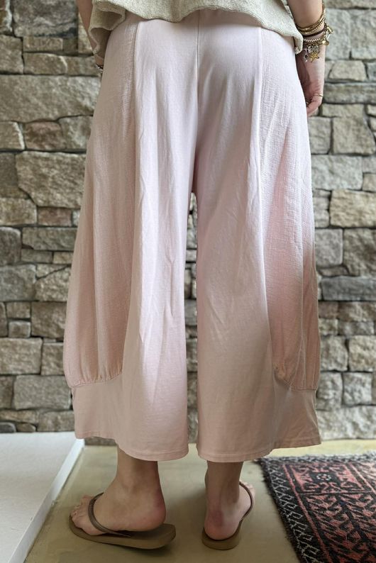 Jo Jo Quirky Hopsack Crop Pant Antique Rose